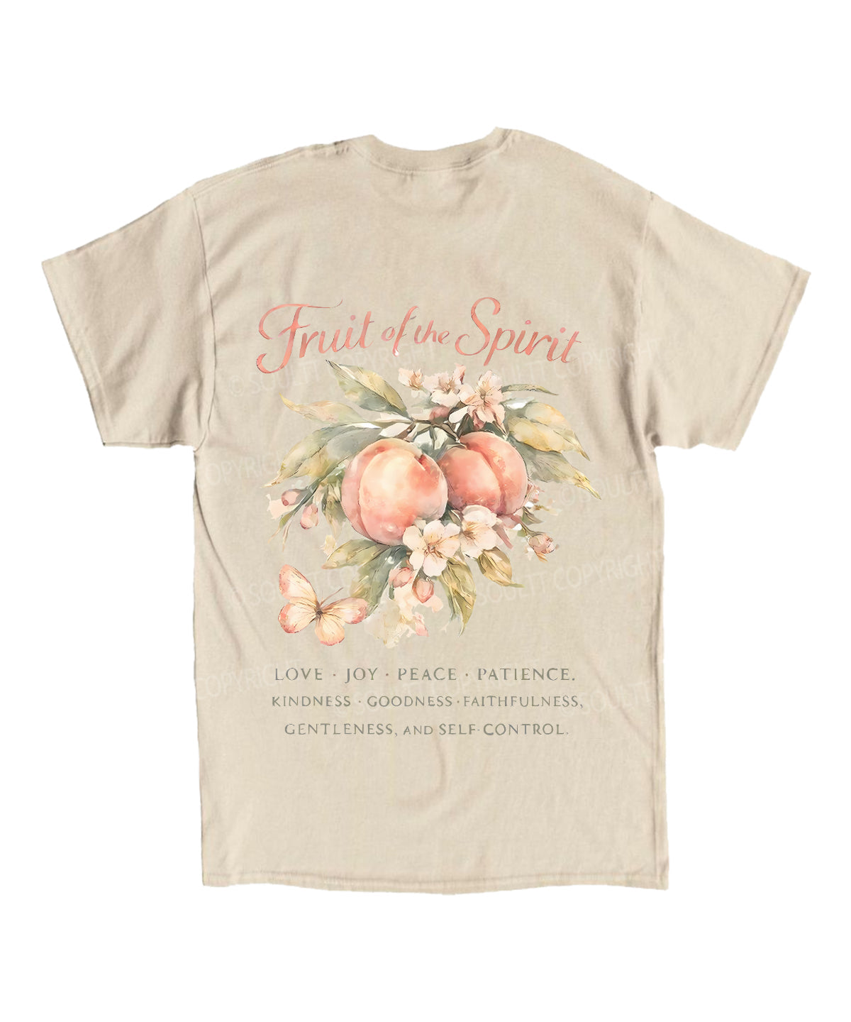 Fruit Of The Spirit Double Sided Unisex Cotton Christian T-Shirt