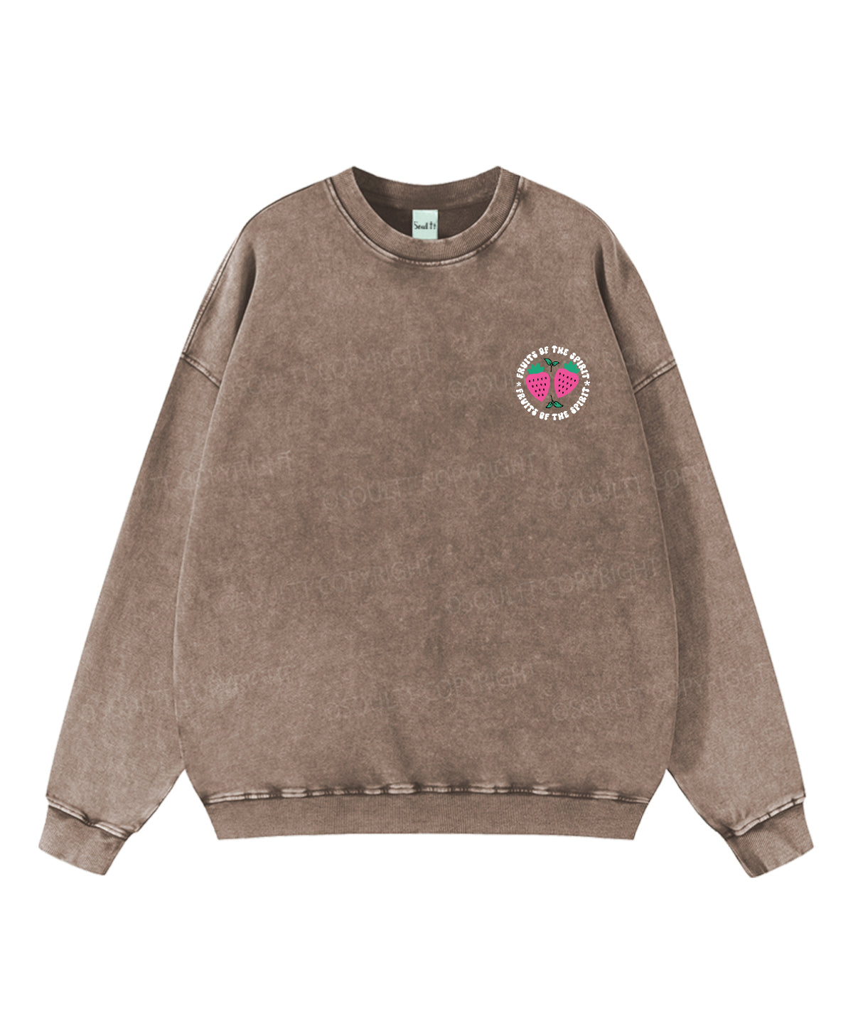 Fruits of the Spirit Double Sided Washed Christian Sweatshirt