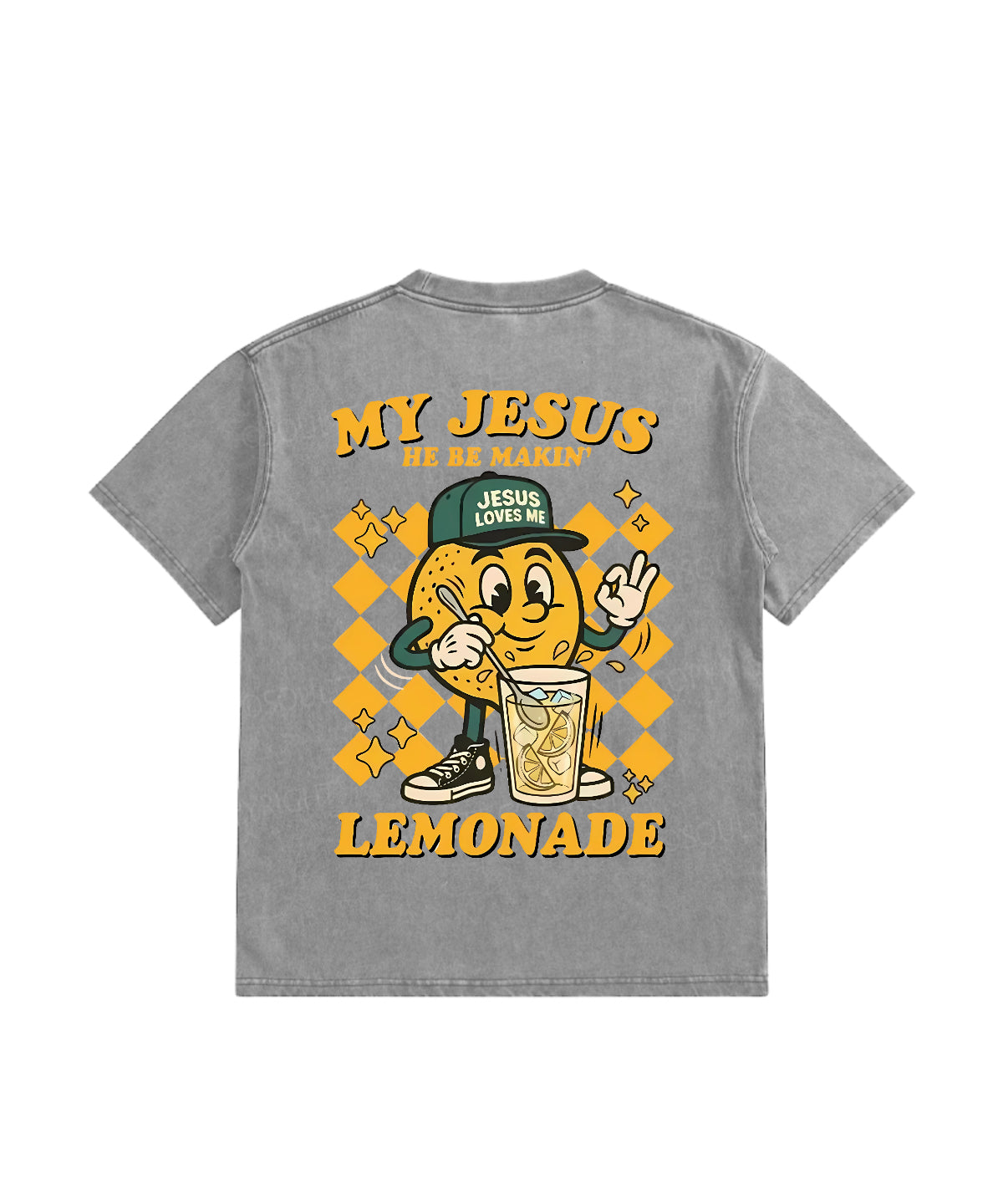 Kids Life Gave Me Some Lemons Double Sided Washed Christian T-shirt