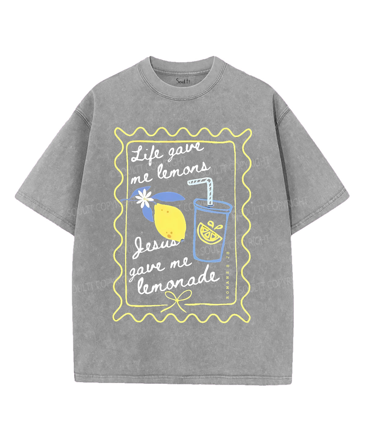 Life Gave Me Some Lemons Unisex Washed Christian T-shirt