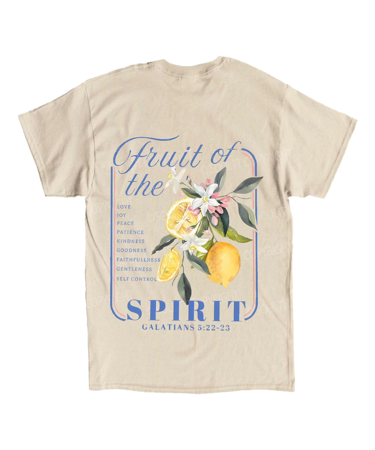 Fruit Of The Spirit Double Sided Unisex Cotton Christian T-Shirt