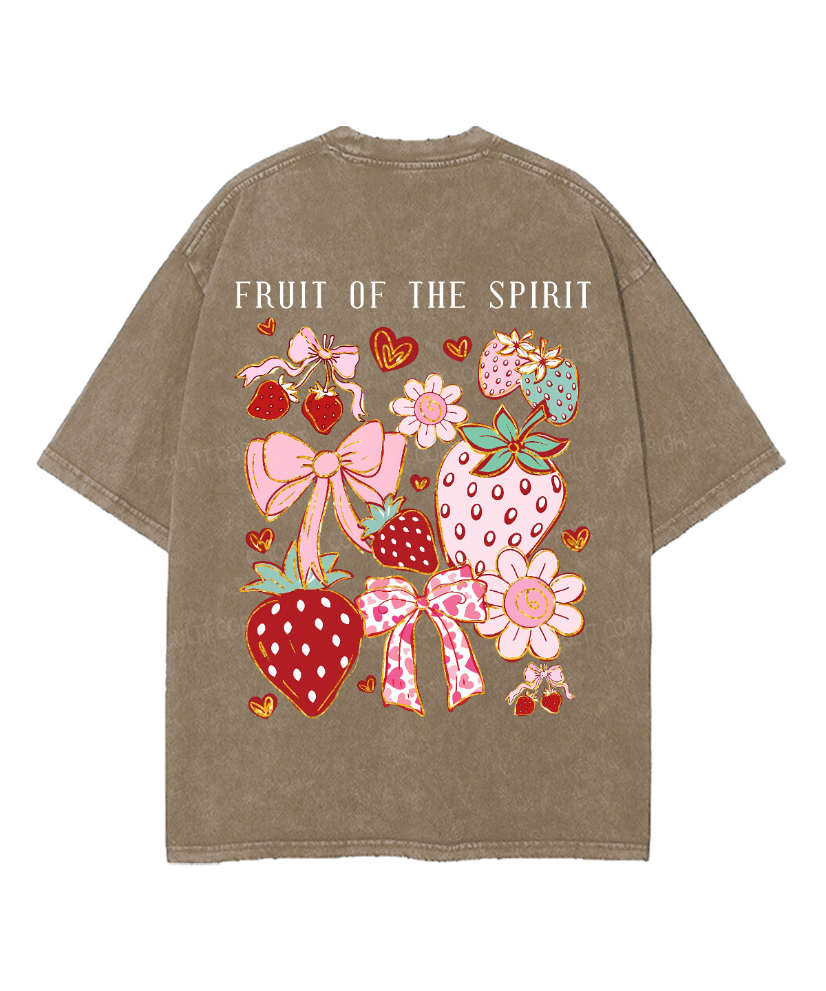 Fruit Of The Spirit Double Sided Unisex Washed Christian T-shirt