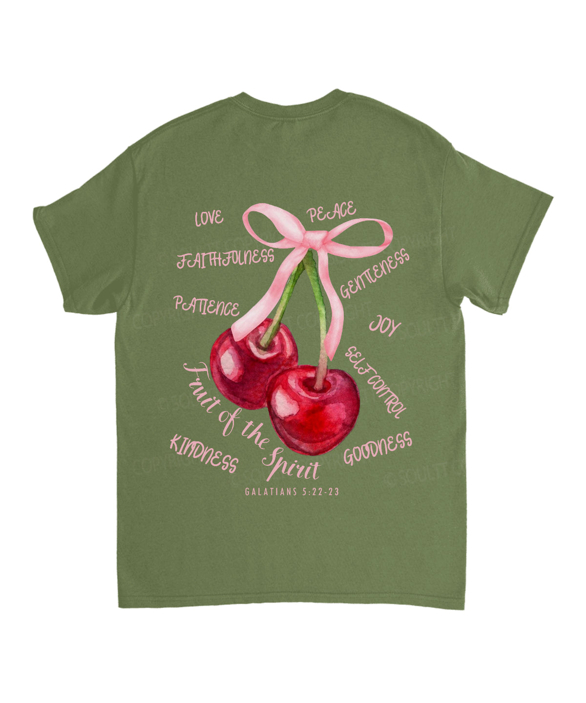 Fruit Of The Spirit Double Sided Unisex Cotton Christian T-Shirt
