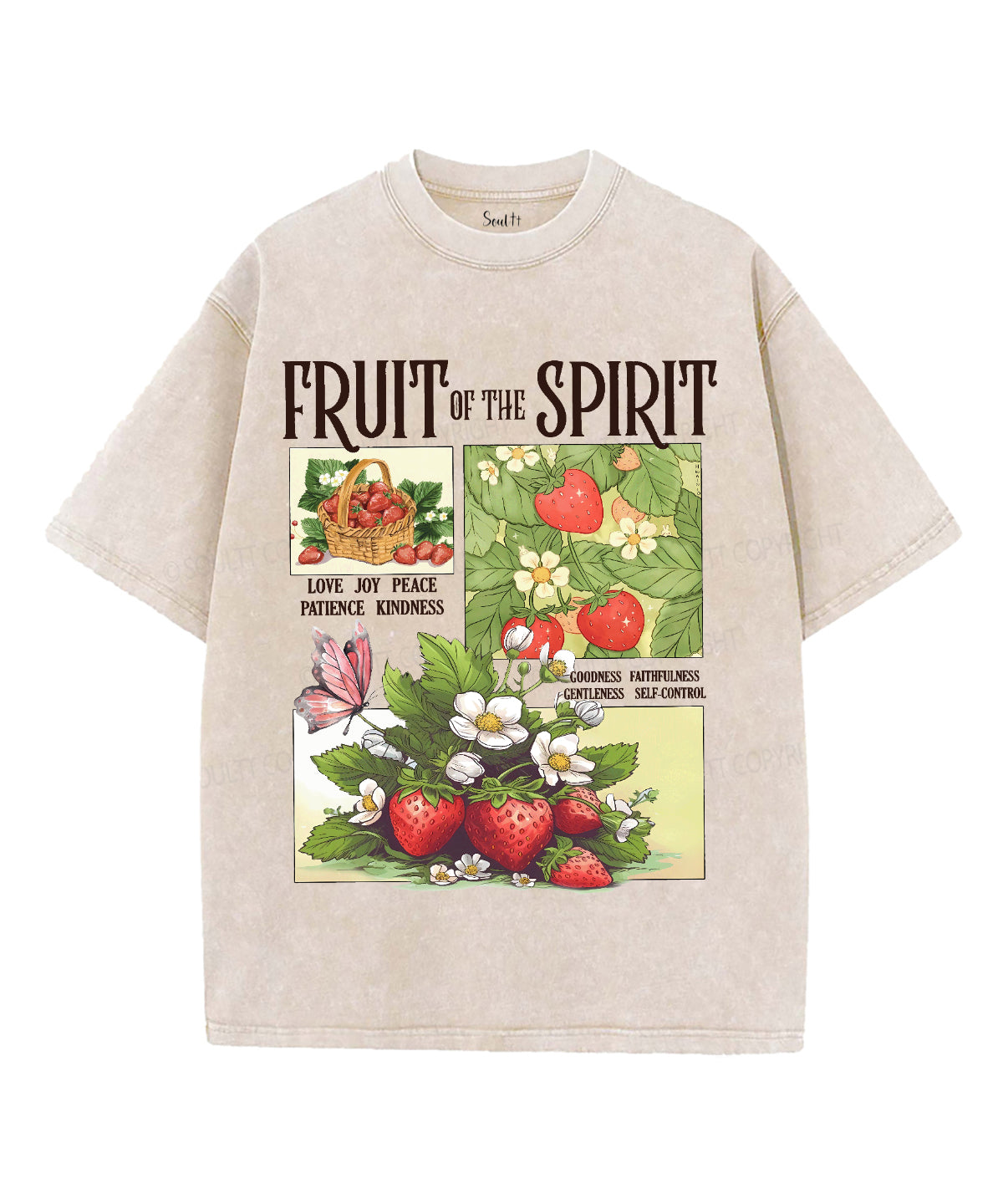 Fruit Of The Spirit Unisex Washed Christian T-shirt