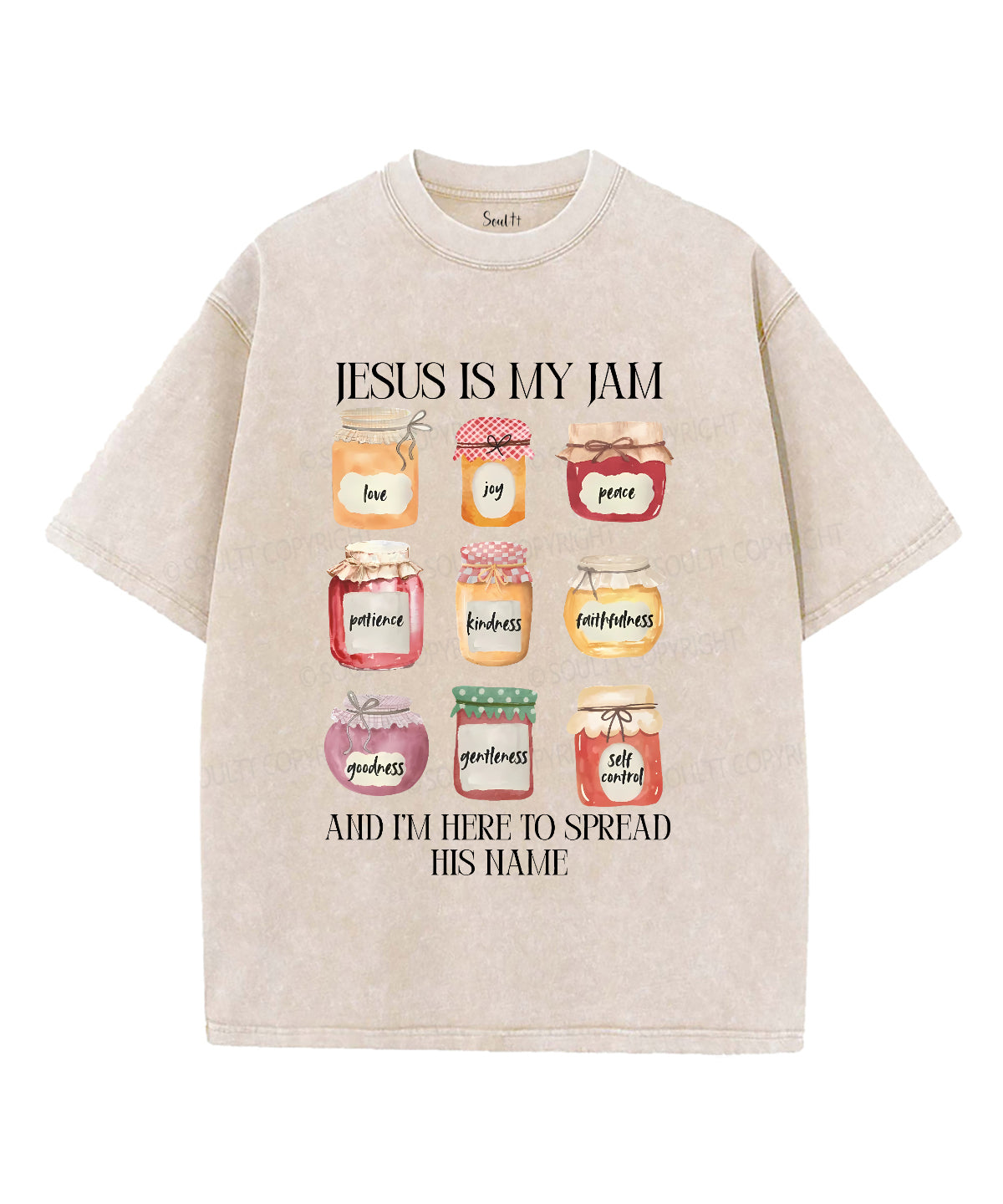 Jesus Is My Jam Unisex Washed Christian T-shirt