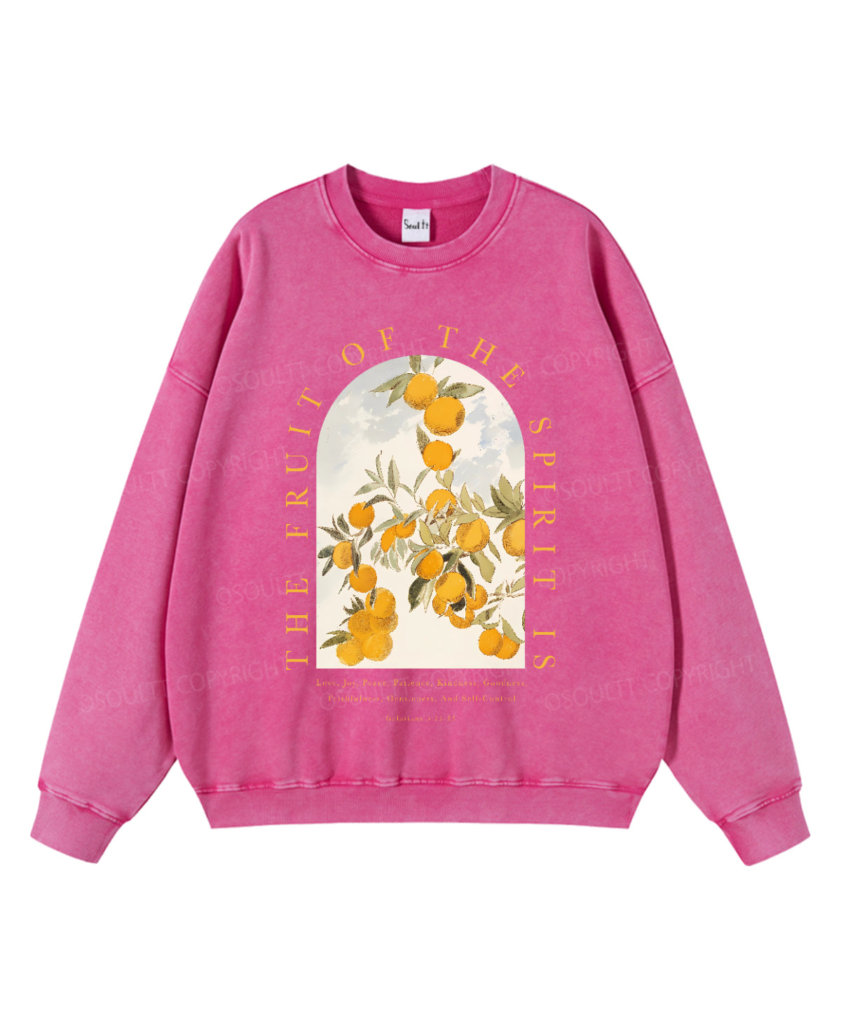The Fruit Of The Spirit Washed Christian Sweatshirt