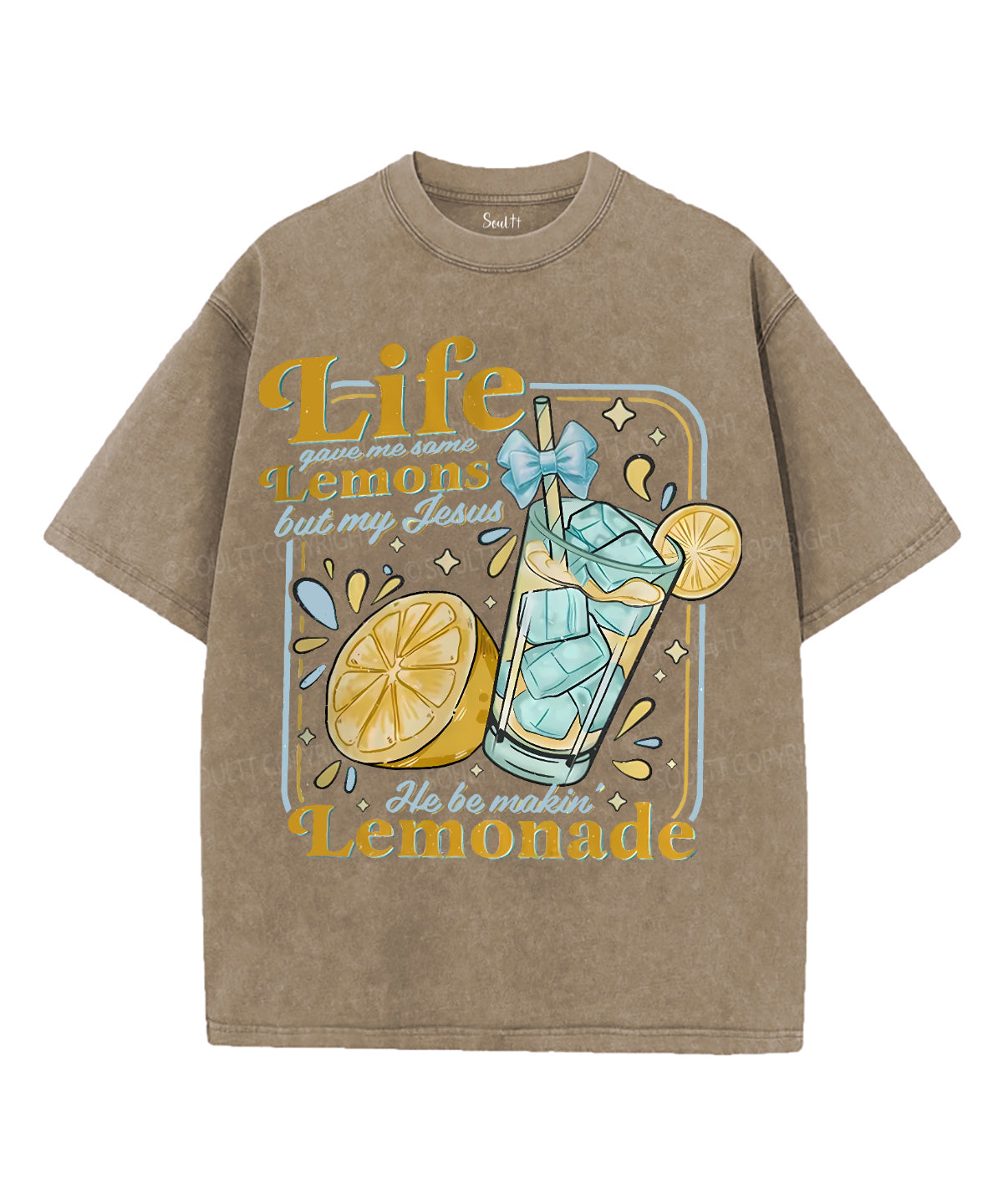 Life Gave Me Some Lemons Unisex Washed Christian T-shirt