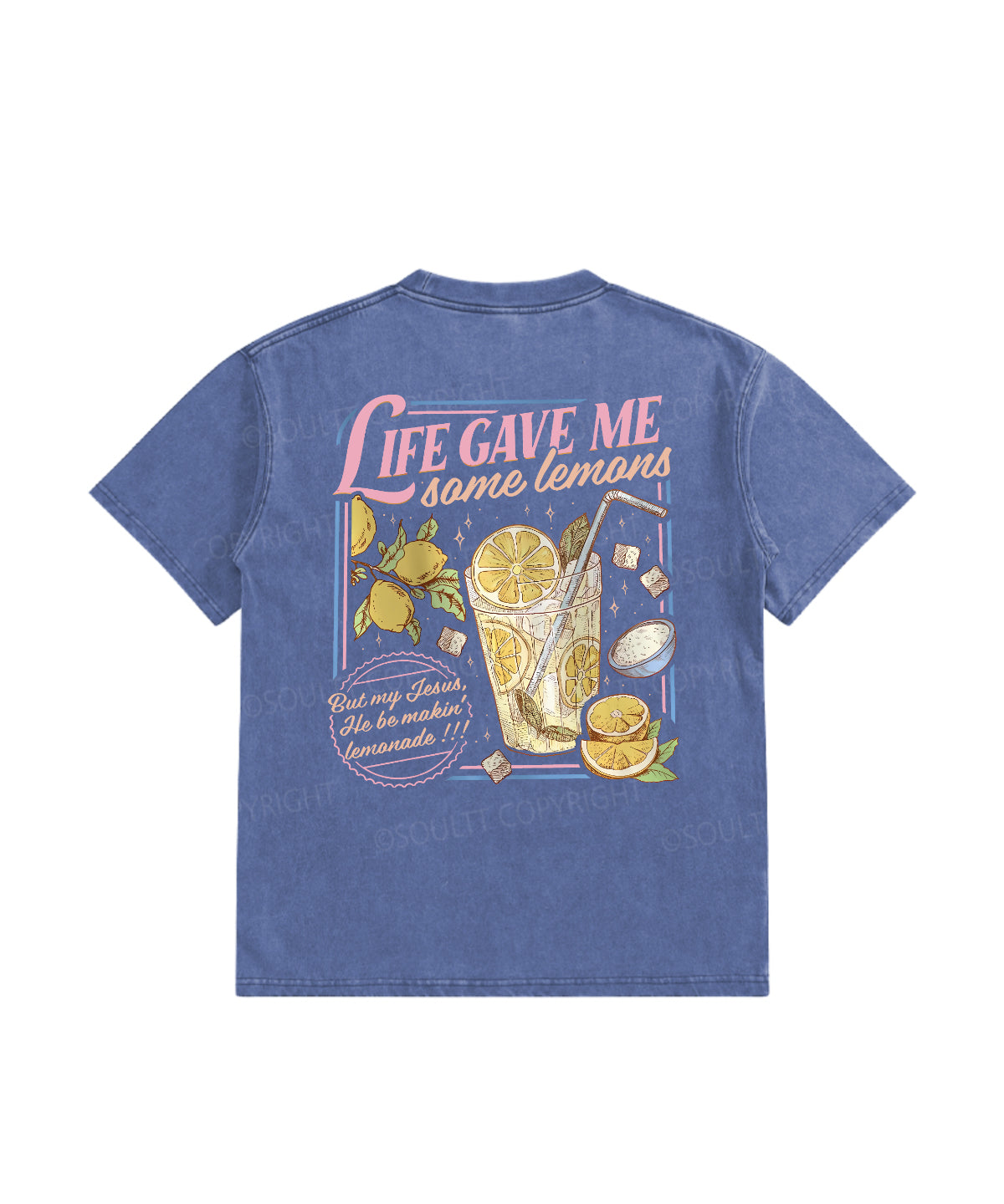 Kids Life Gave Me Some Lemans Washed Christian T-shirt