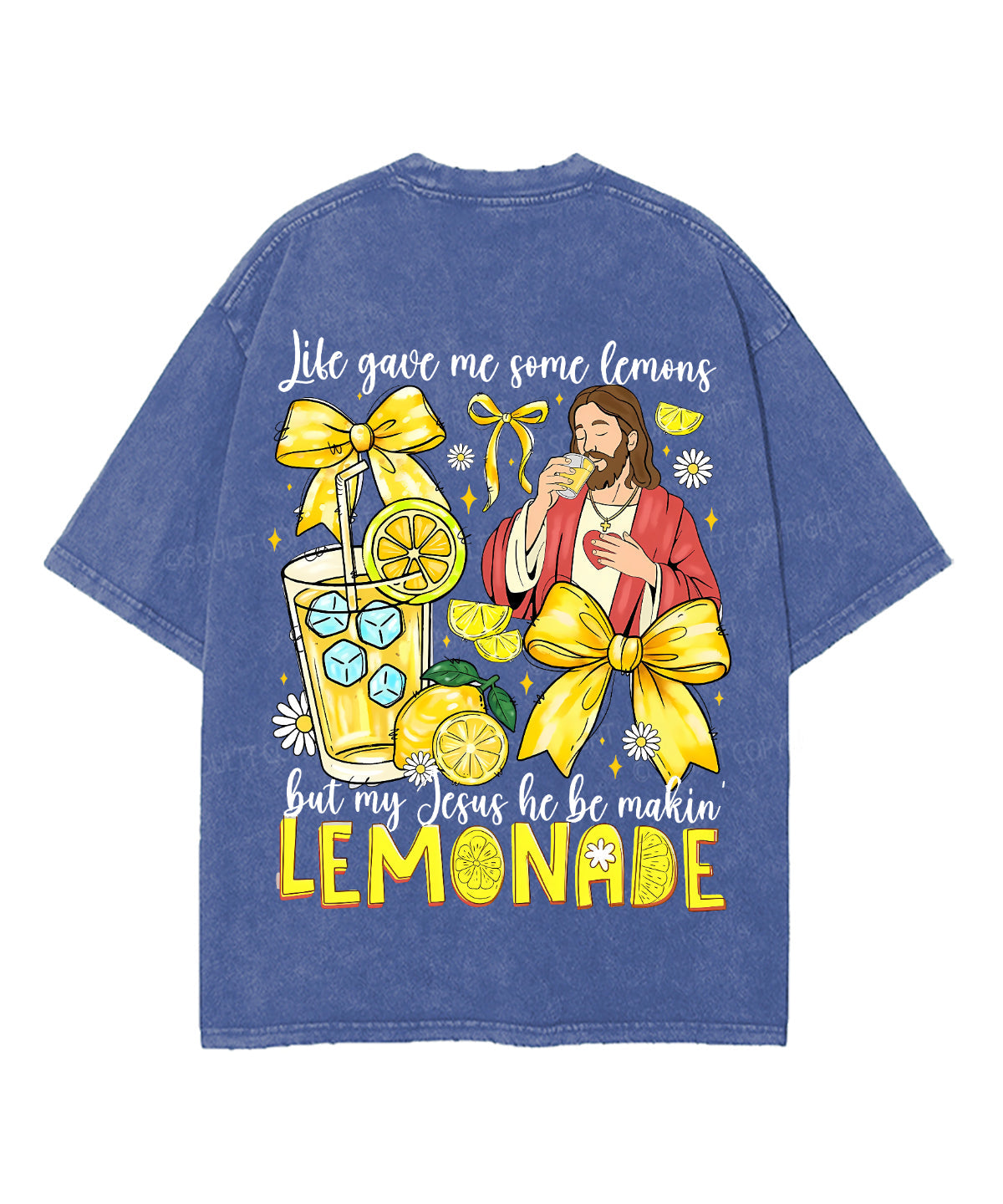 Life Gave Me Some Lemons Double Sided Unisex Washed Christian T-shirt