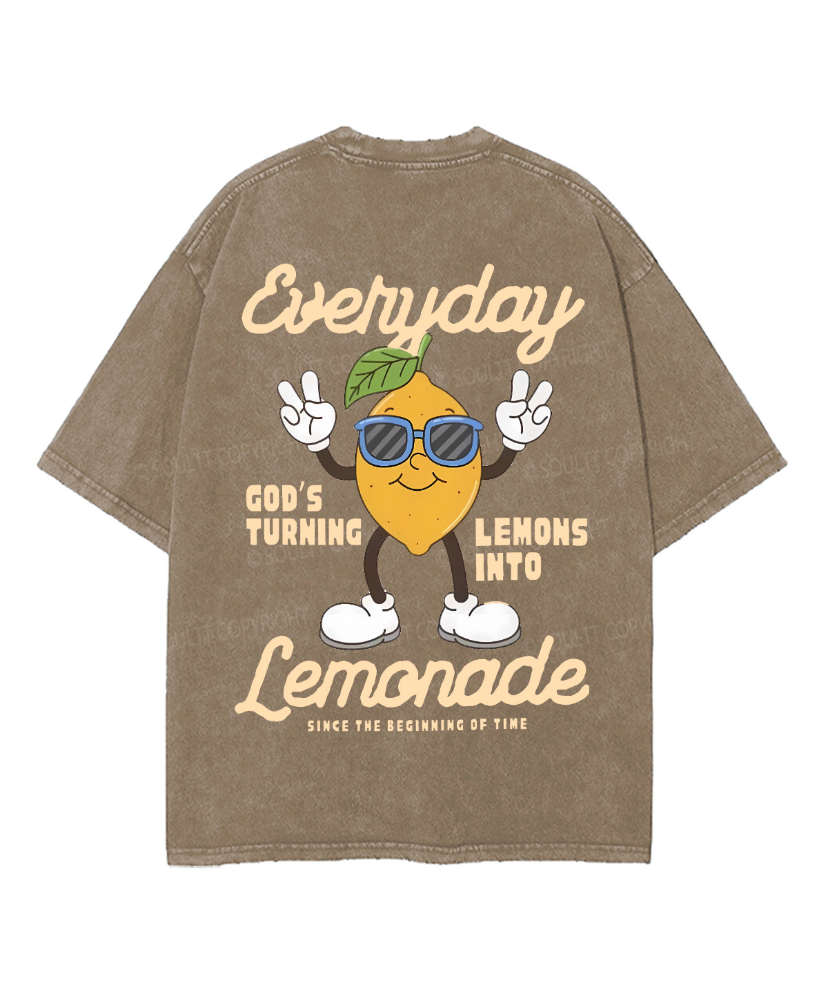 God's Turning Lemons Double Sided Unisex Washed Christian T-shirt