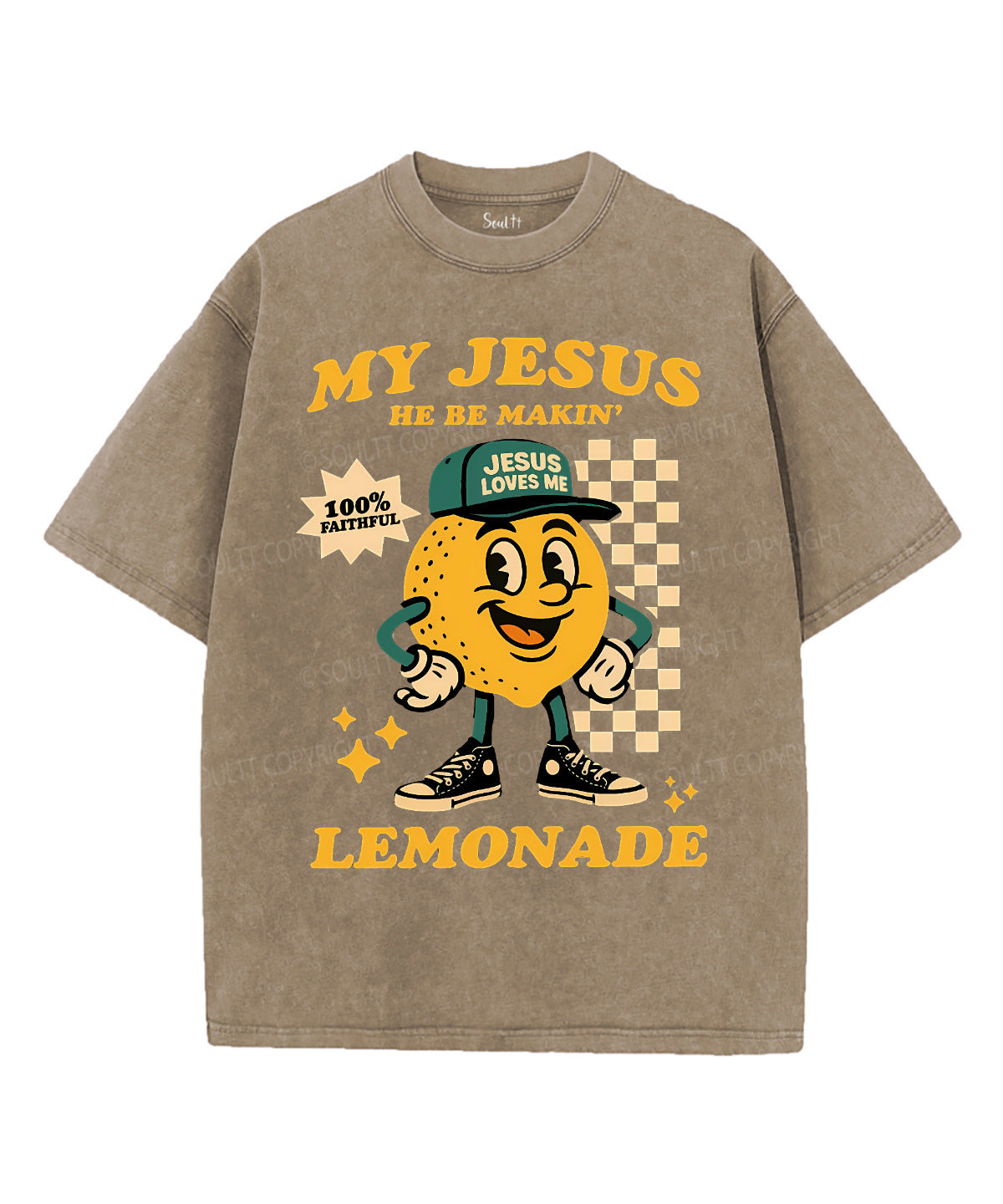 Life Gave Me Some Lemons Unisex Washed Christian T-shirt