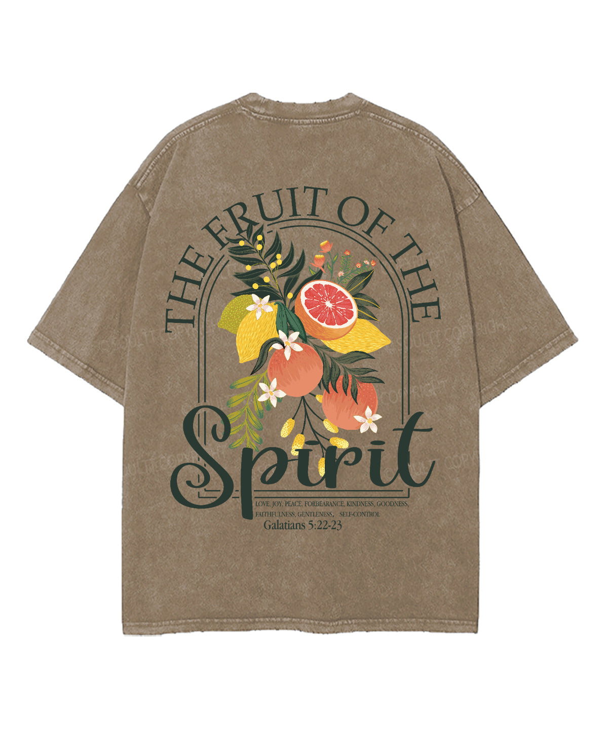 The Fruit Of The Spirit Double Sided Unisex Washed Christian T-shirt
