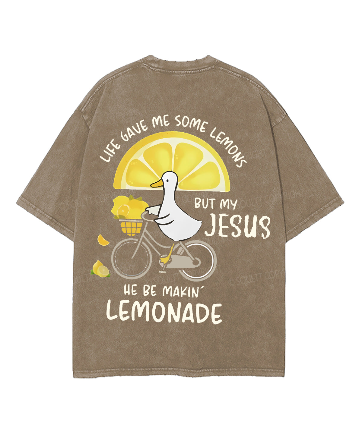 Life Gave Me Some Lemons Double Sided Unisex Washed Christian T-shirt