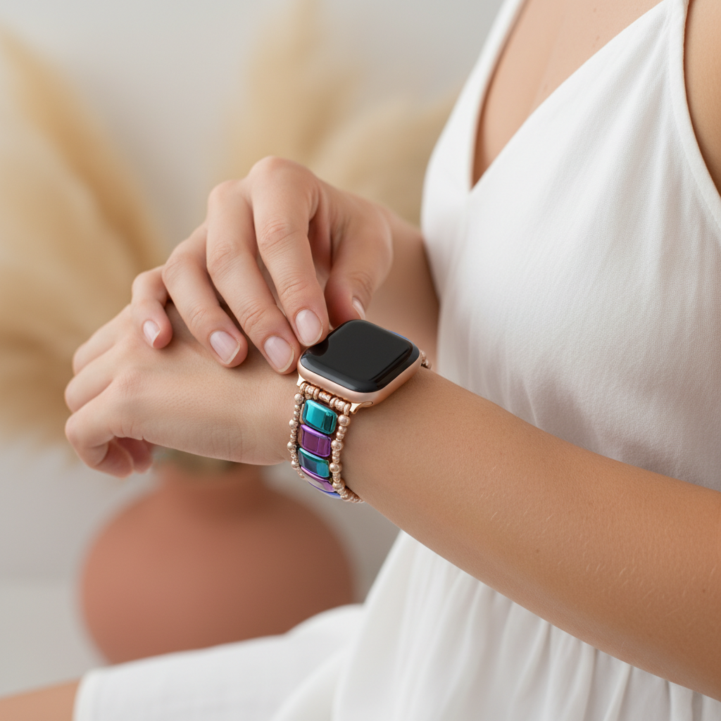 Rose Euphoria Stretch Apple Watch Strap
