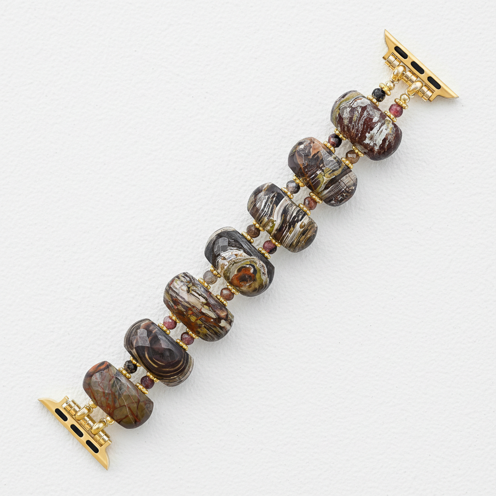 Desert Horizon Agate Stretch Apple Watch Strap