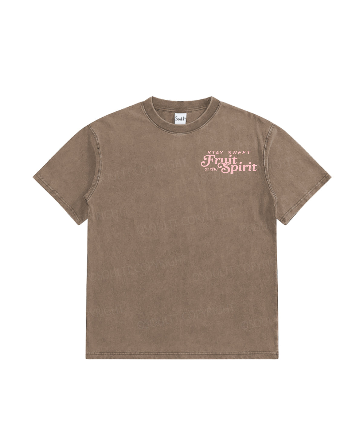 Kids Fruit Of The Spirit Double Sided Washed Christian T-shirt
