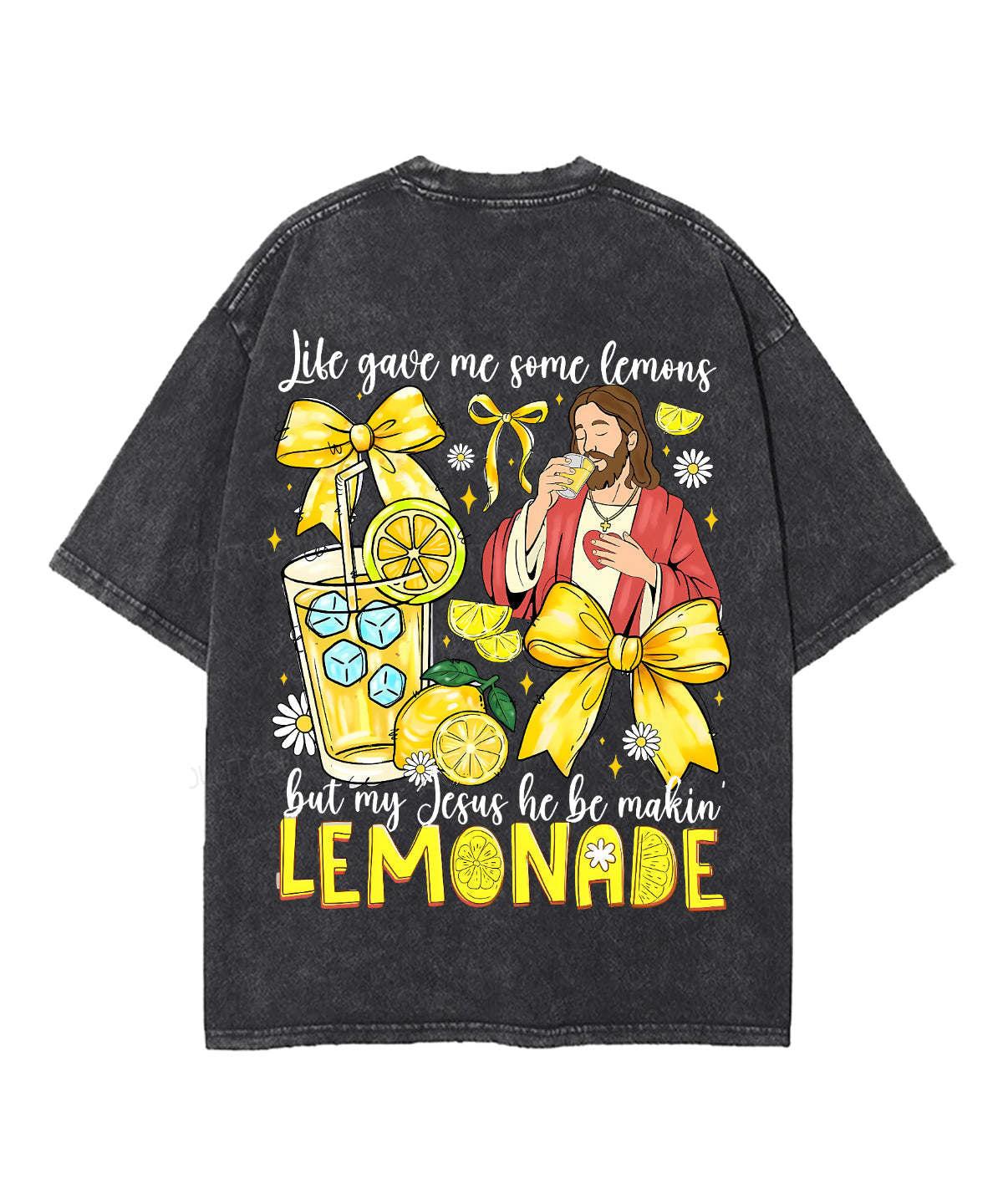 Life Gave Me Some Lemons Double Sided Unisex Washed Christian T-shirt