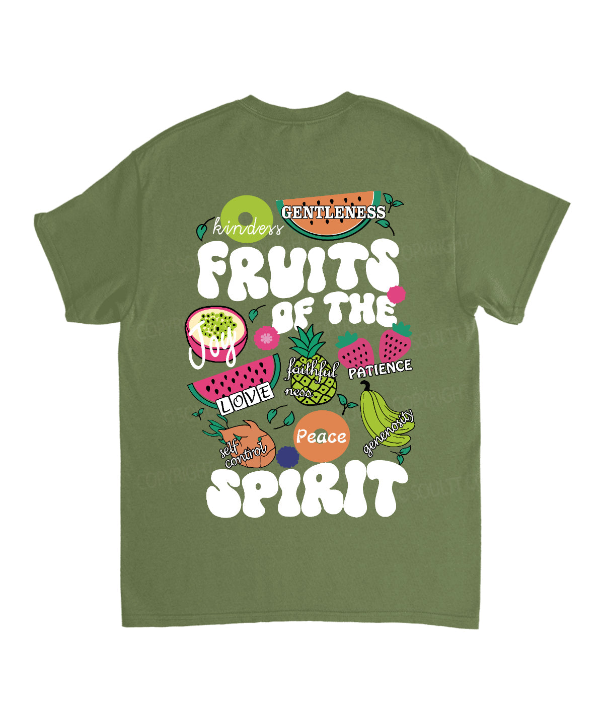 Fruits of the Spirit Double Sided Unisex Cotton Christian T-Shirt