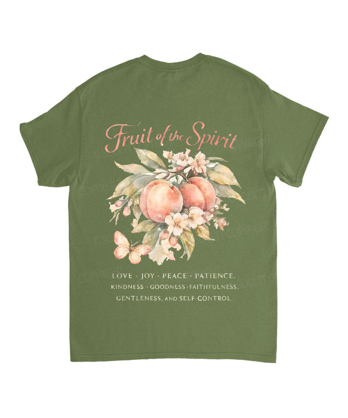 Fruit Of The Spirit Double Sided Unisex Cotton Christian T-Shirt