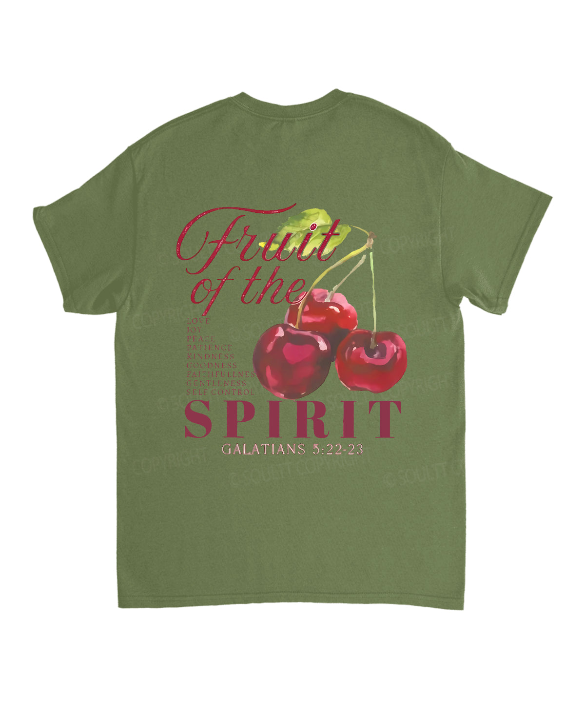 Fruit Of The Spirit Double Sided Unisex Cotton Christian T-Shirt