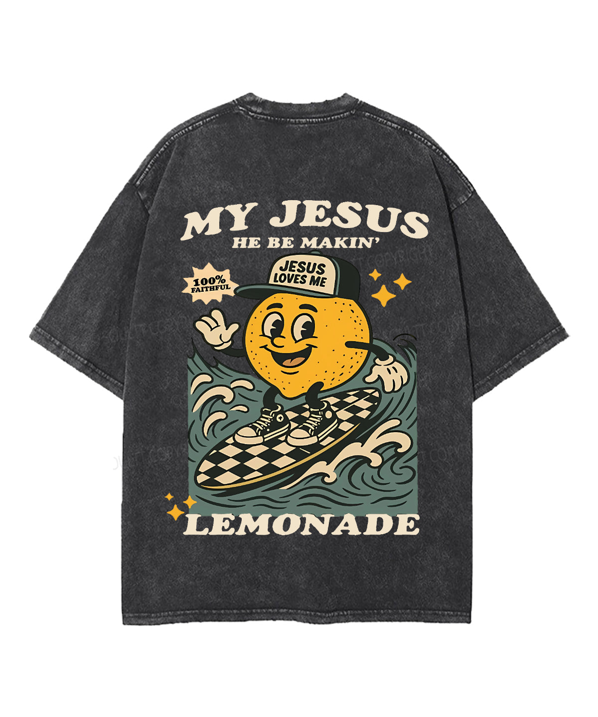 Life Gave Me Some Lemons Double Sided Unisex Washed Christian T-shirt