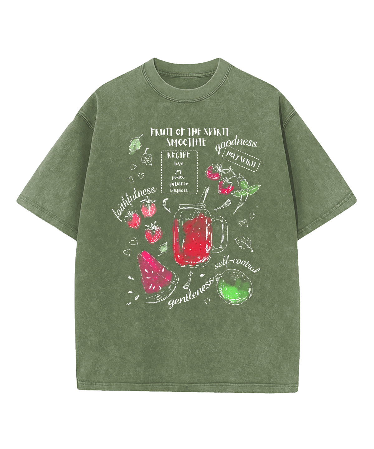Fruit Of The Spirit Smoothie Washed Christian T-shirt