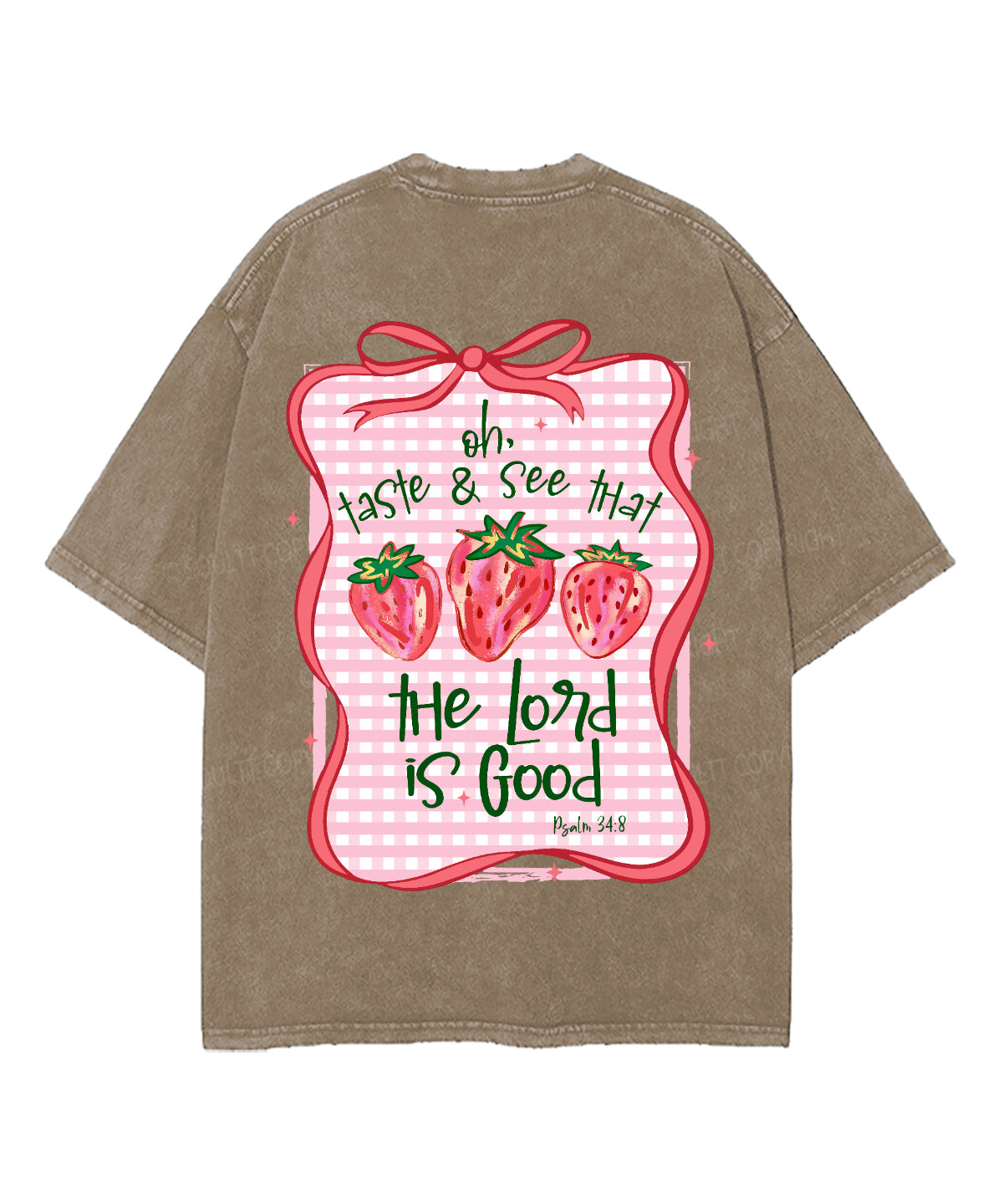 The Lord Is Good Double Sided Unisex Washed Christian T-shirt