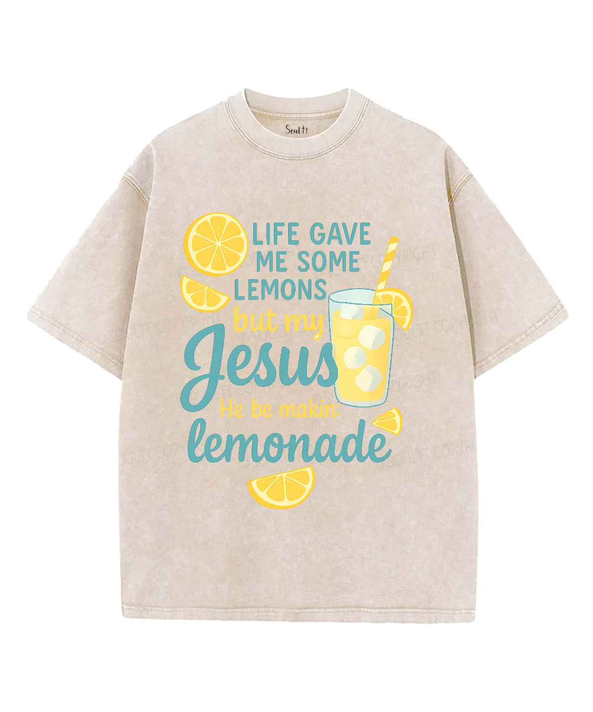 Life Gave Me Some Lemons Unisex Washed Christian T-shirt