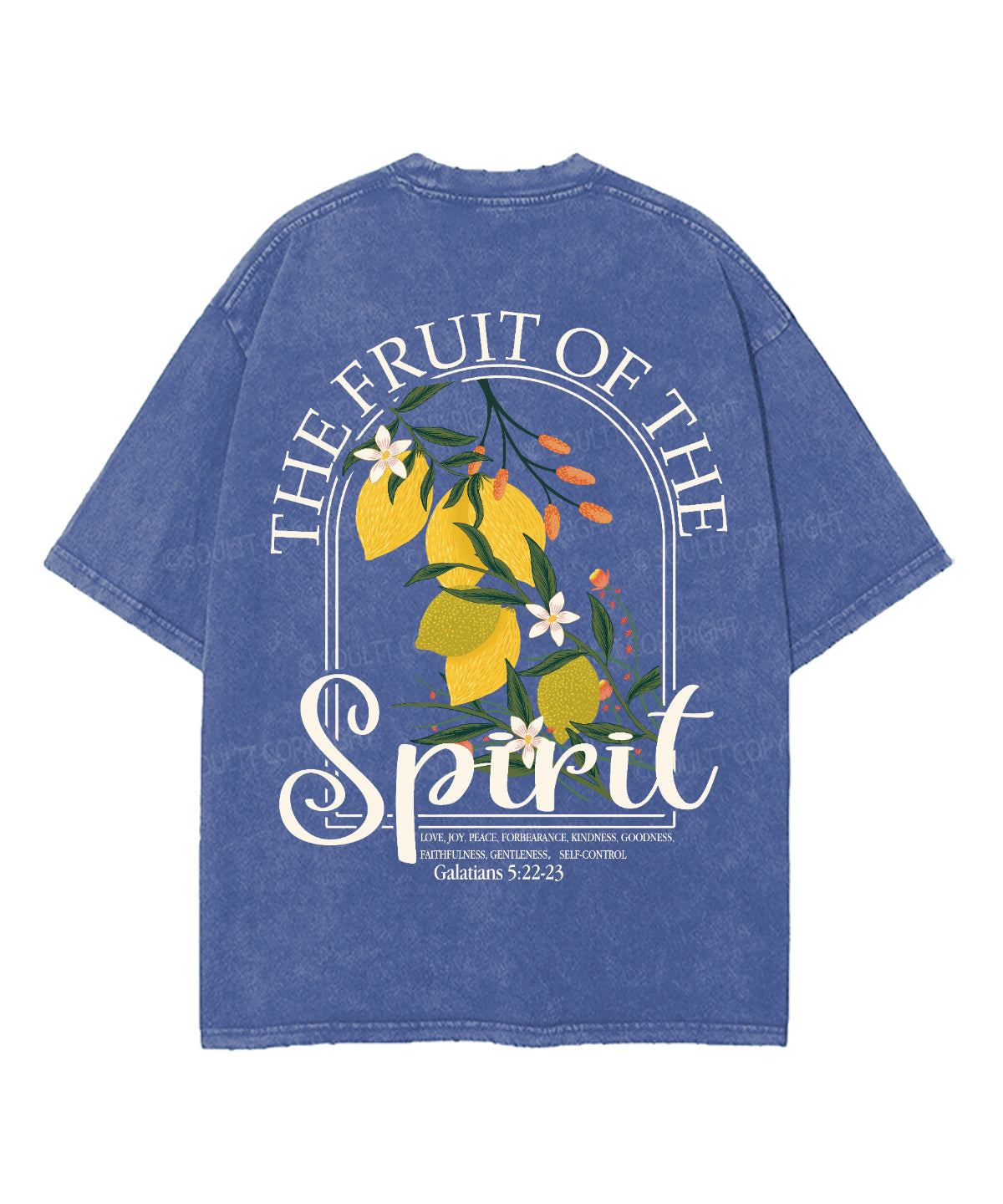 The Fruit Of The Spirit Double Sided Unisex Washed Christian T-shirt