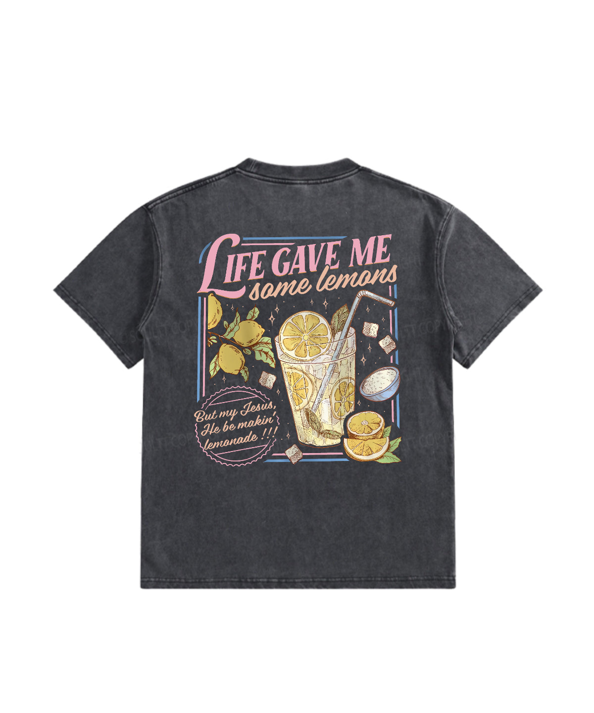 Kids Life Gave Me Some Lemans Washed Christian T-shirt