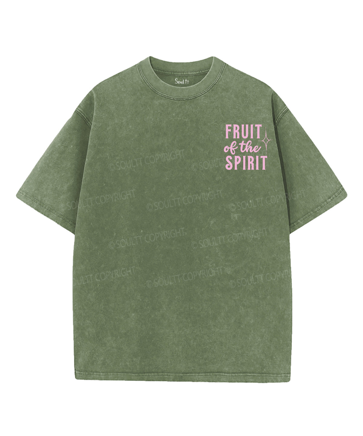 Fruit Of The Spirit Double Sided Unisex Washed Christian T-shirt