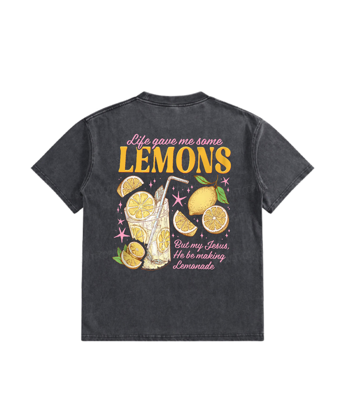Kids Life Gave Me Some Lemons Double Sided Washed Christian T-shirt