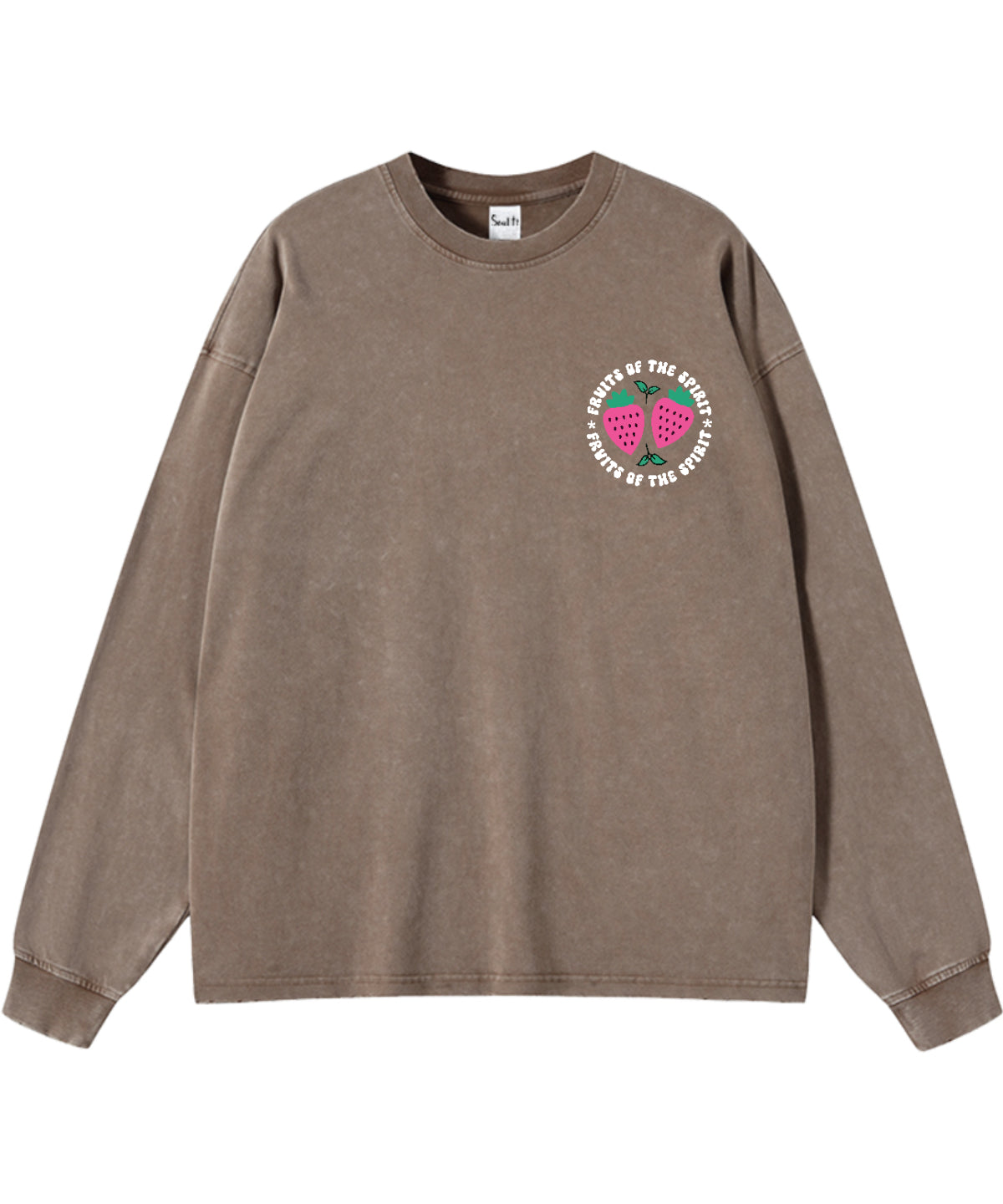 Fruit of the Spirit Washed Christian Long-sleeve T-shirt