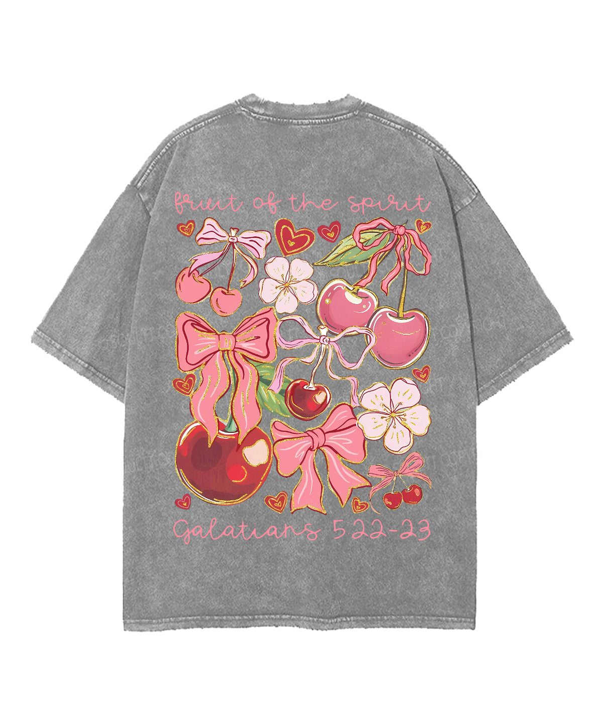 Fruit Of The Spirit Double Sided Unisex Washed Christian T-shirt