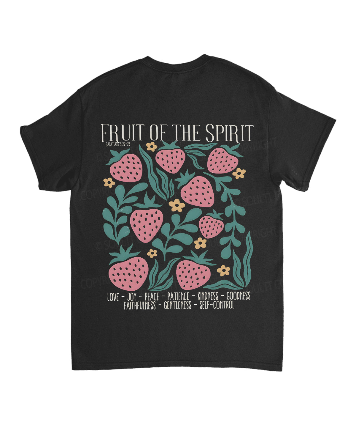 Fruit Of The Spirit Double Sided Unisex Cotton Christian T-Shirt