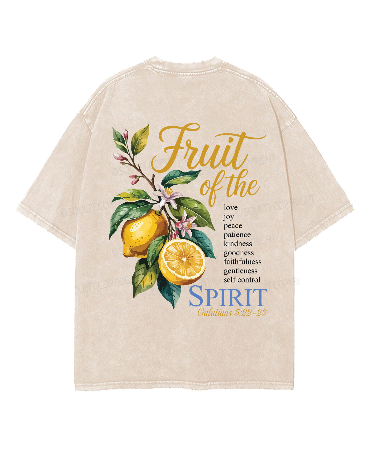Fruit Of The Spirit Unisex Washed Christian T-shirt