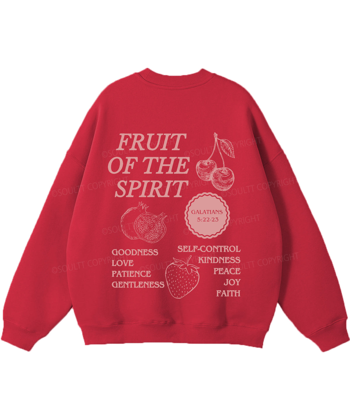Fruit Of The Spirit Double Sided Christian Sweatshirt