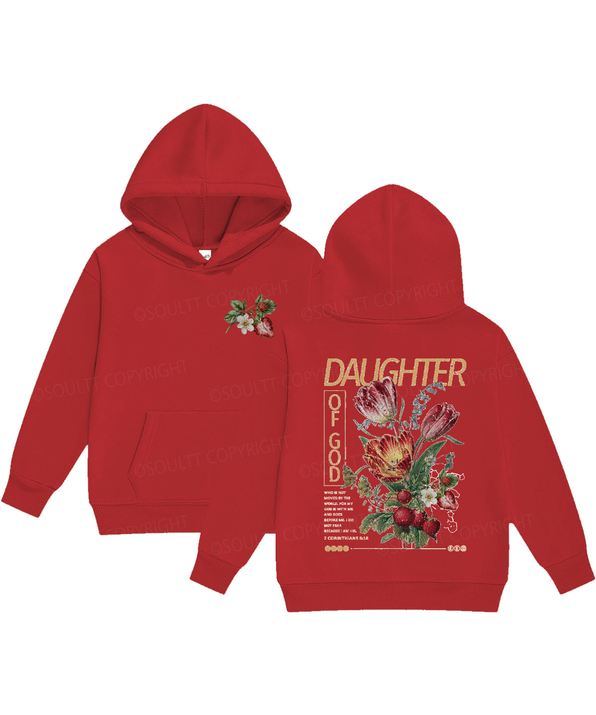 Kids Daughter Of God Double Sided Christian Hoodie