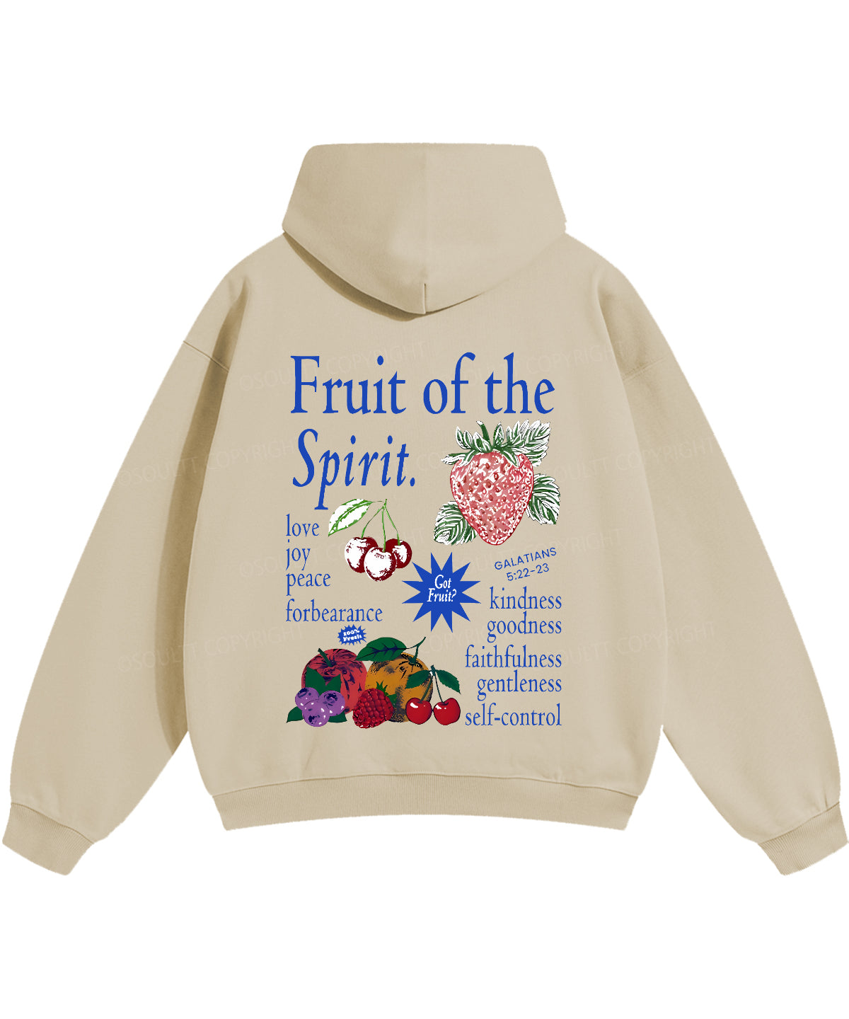 Fruit Of The Spirit Double Sided Christian Hoodie