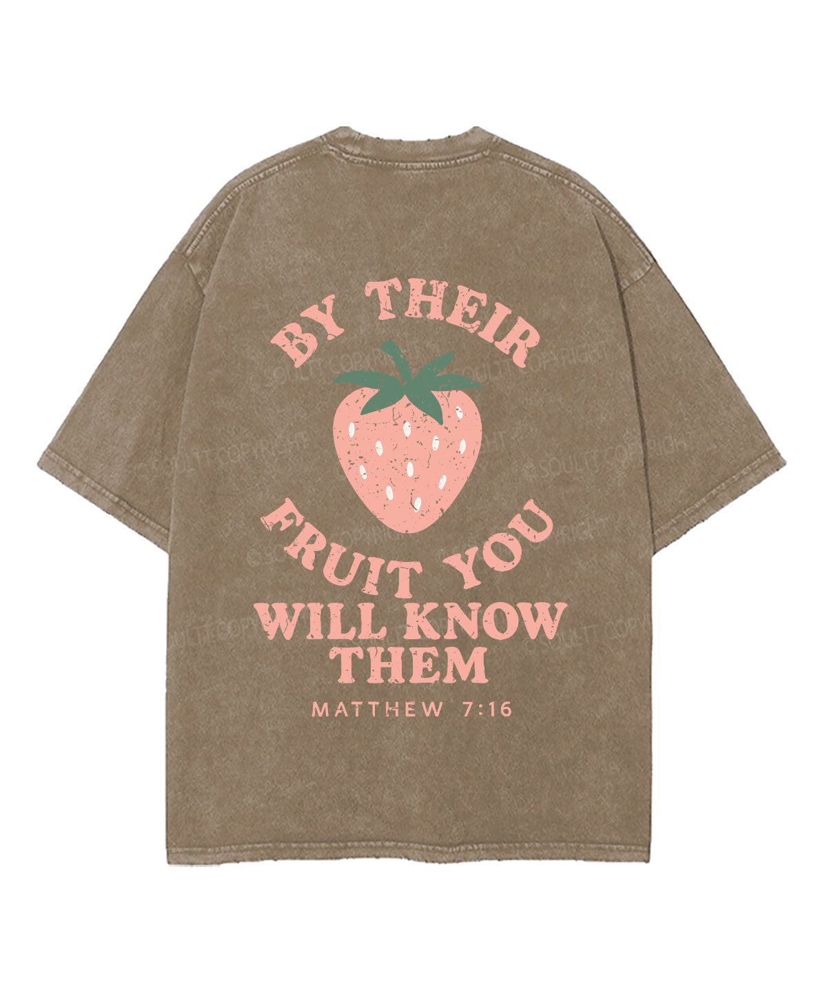 BY THEIR FRUIT YOU WIL KNOW THEM Double Sided Unisex Washed Christian T-shirt