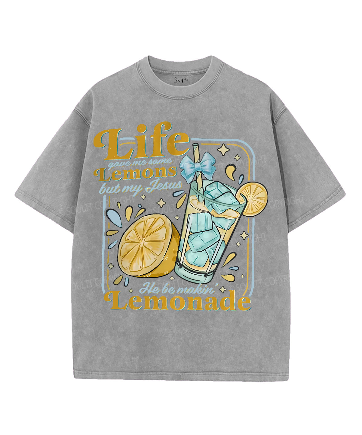 Life Gave Me Some Lemons Unisex Washed Christian T-shirt