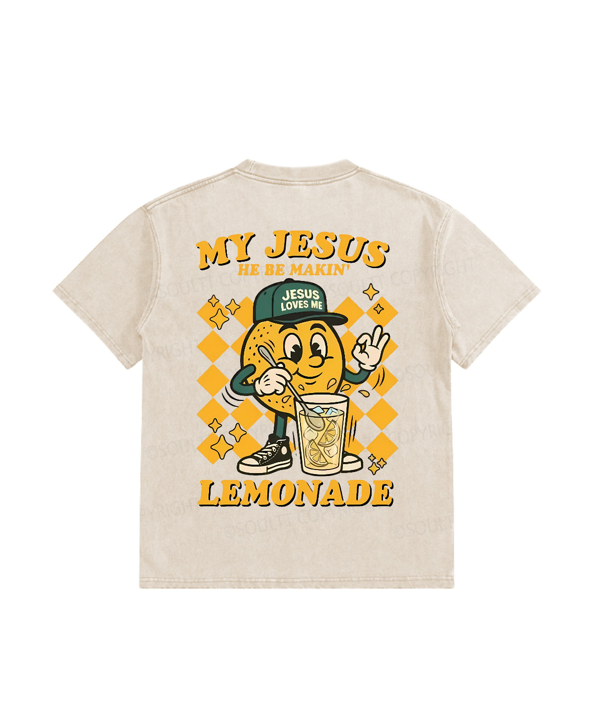 Kids Life Gave Me Some Lemons Double Sided Washed Christian T-shirt
