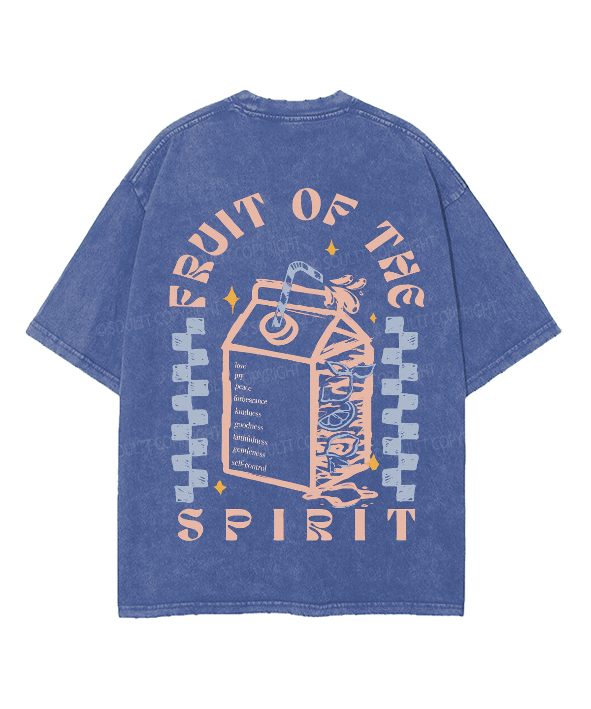 Fruit Of The Spirit Double Sided Unisex Washed Christian T-shirt