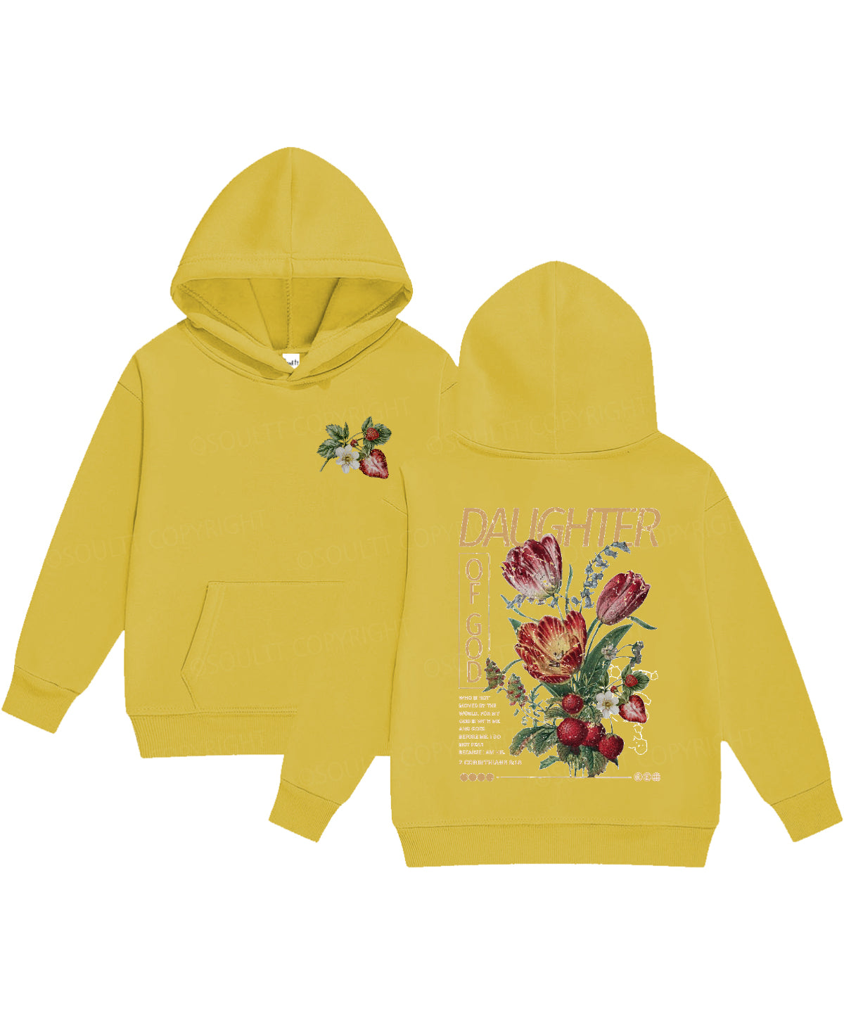 Kids Daughter Of God Double Sided Christian Hoodie
