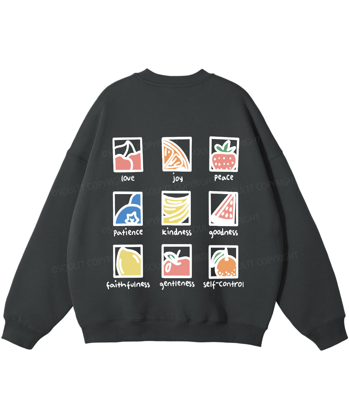 Fruit Of The Spirit Double Sided Christian Sweatshirt