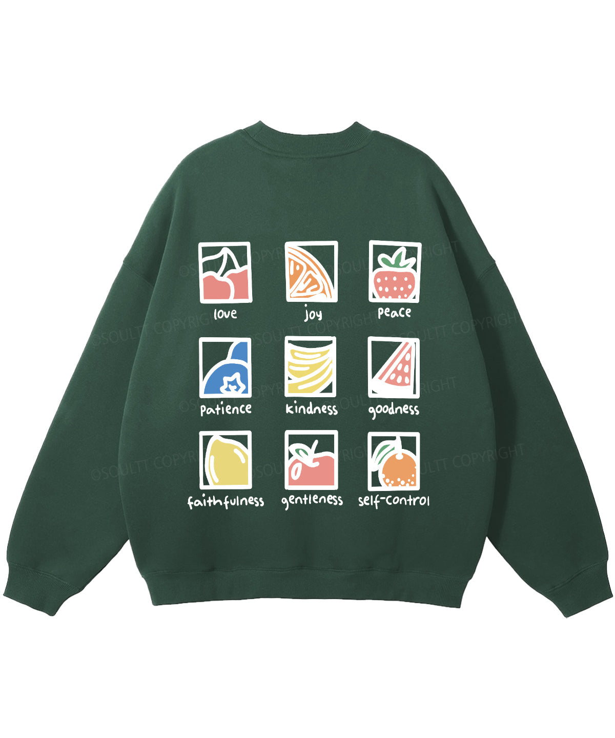 Fruit Of The Spirit Double Sided Christian Sweatshirt