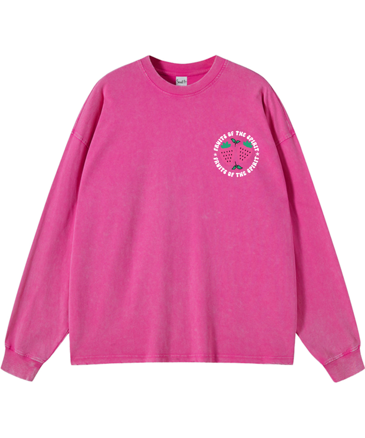 Fruit of the Spirit Washed Christian Long-sleeve T-shirt
