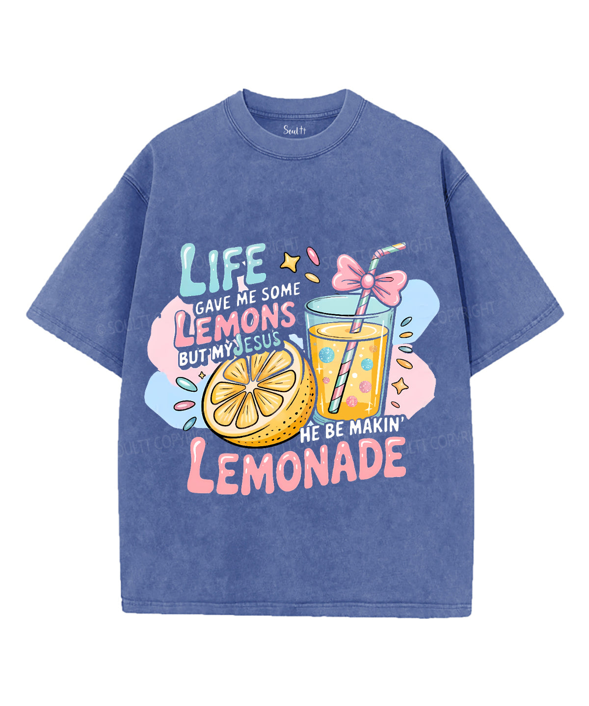 Life Gave Me Some Lemons Unisex Washed Christian T-shirt