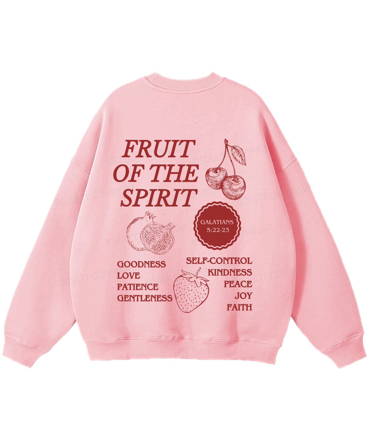 Fruit Of The Spirit Double Sided Christian Sweatshirt