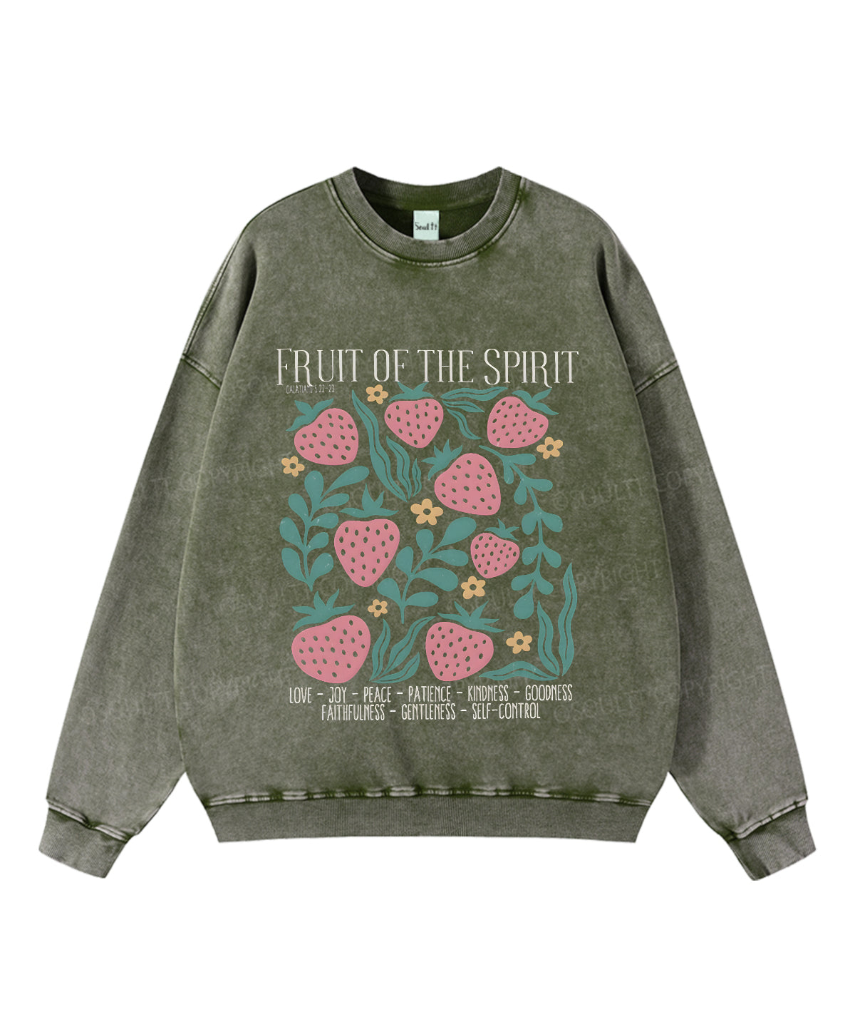 Fruit of the Spirit Washed Christian Sweatshirt